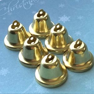 Bells 🔔 Crafting Gold (Brass) Bells Pkg of 6 - NEW